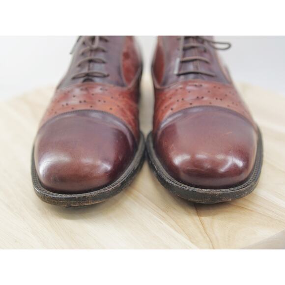 Lorenzo Banfi‎ 9.5 M Mens Shoes Leather Hand Made 2 Tone Made In Italy main image 10